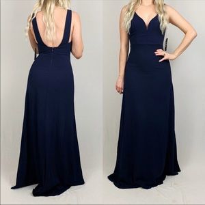 NWT Lulus Glamour Than This Navy Blue Maxi Dress